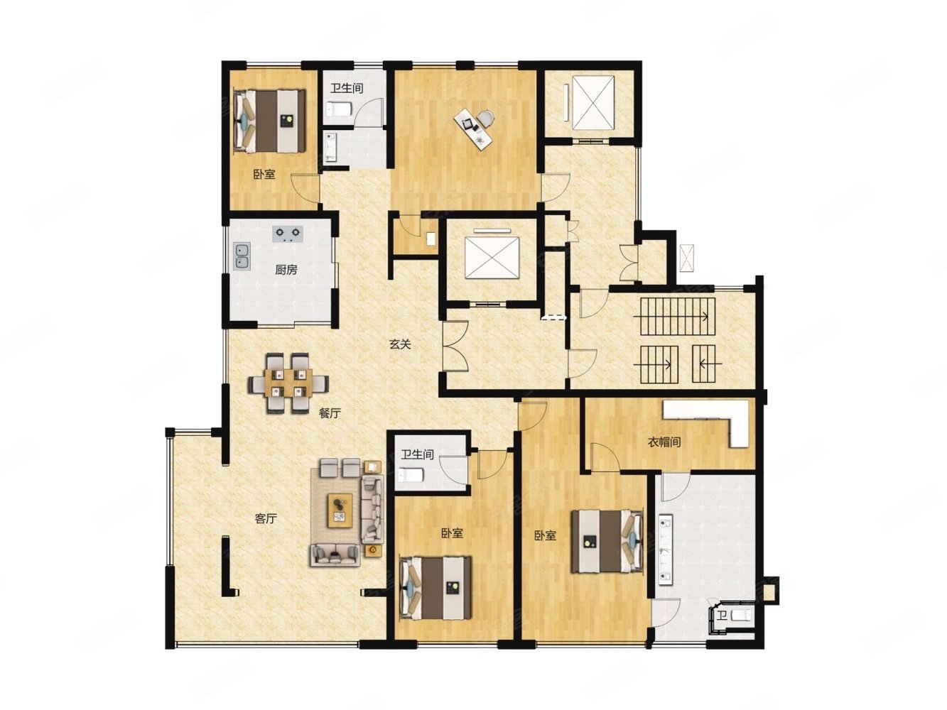 奥体铂悦府4室2厅3卫225.76㎡南524万