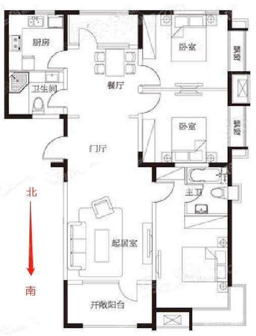 北京怡园三室两厅两卫