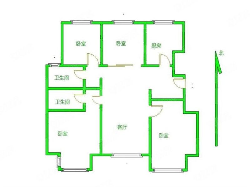 中建京西印玥4室2厅2卫106.49㎡南北380万