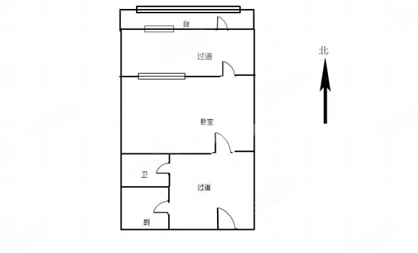 生昌里1室1厅1卫42㎡北205万