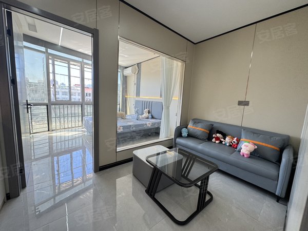 金华东阳东阳江北兴平东路115号楼人民路轻轨站 盛世豪门 落地窗一级空调 超大一室一厅带投影出租房源真实图片