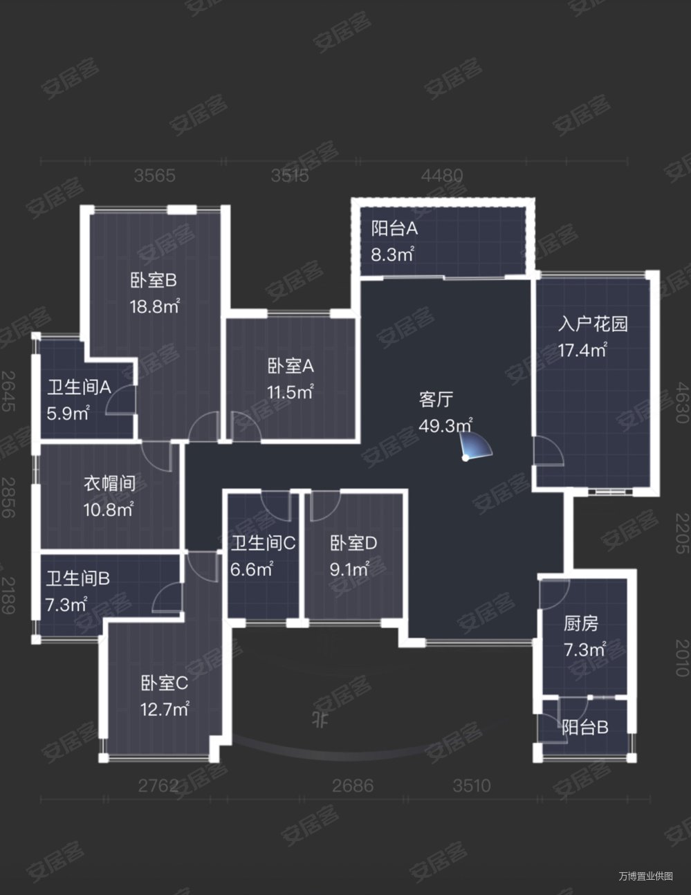 华南碧桂园翠山蓝天(别墅)7室3厅5卫385㎡东南1900万