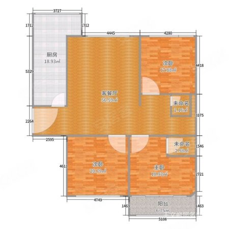 上城东郡3室2厅2卫147㎡南北88万