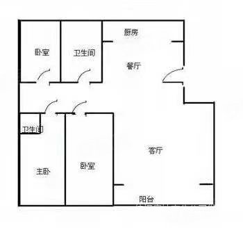 阳光花城3室2厅2卫137㎡南北56万