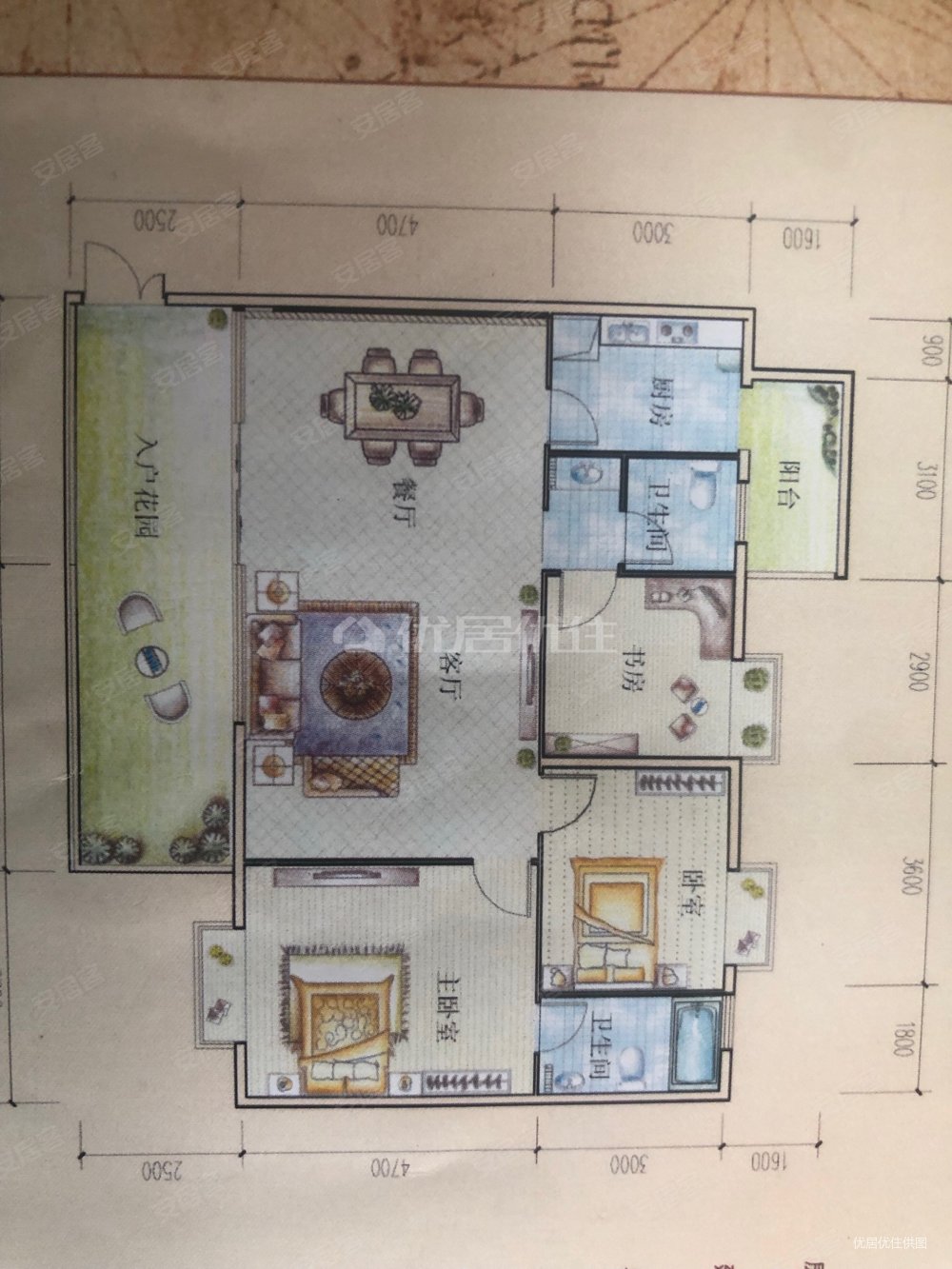 花果园l1区毛坯房三房采光好满二接受按揭