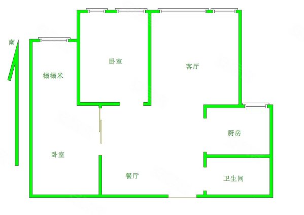 凯旋城2室2厅1卫90㎡南北49.8万