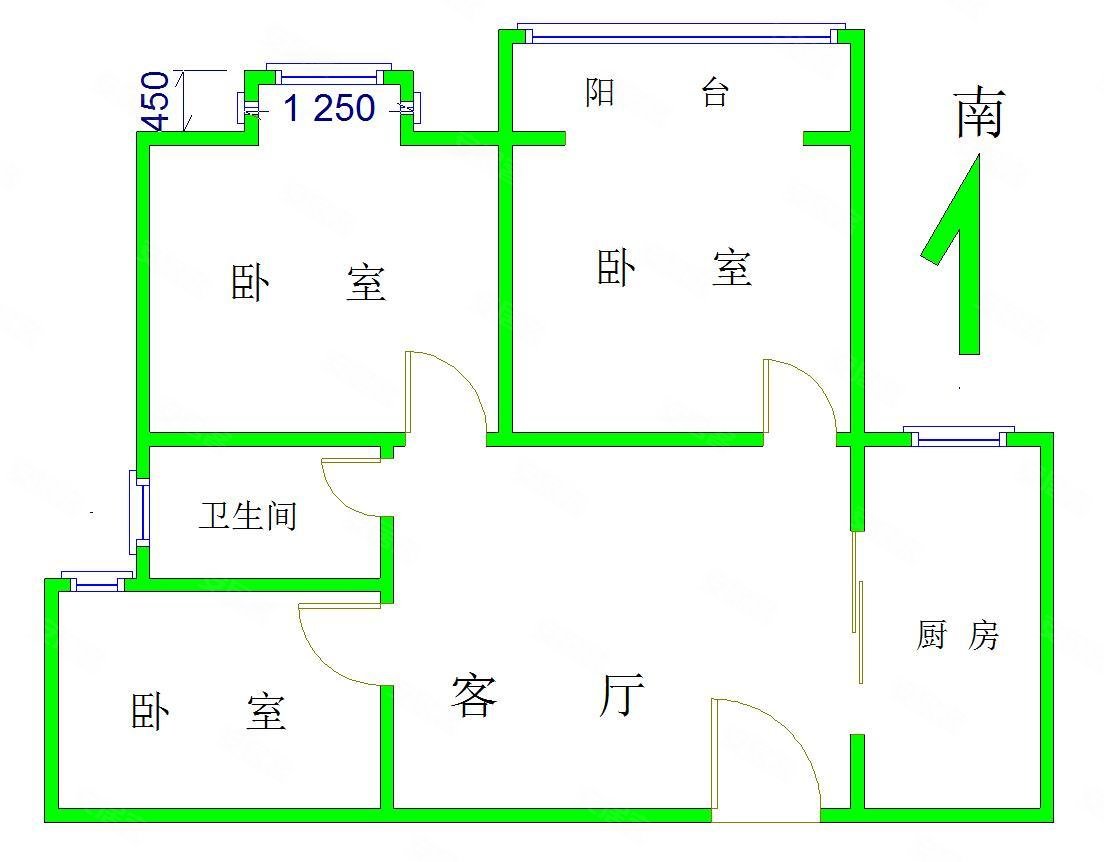 滨湖湾3室1厅1卫84.06㎡南北73万