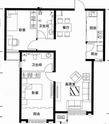 万达城天御3室2厅2卫110㎡南北92万