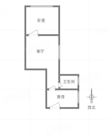 蜂巢1室1厅1卫48㎡西北47万