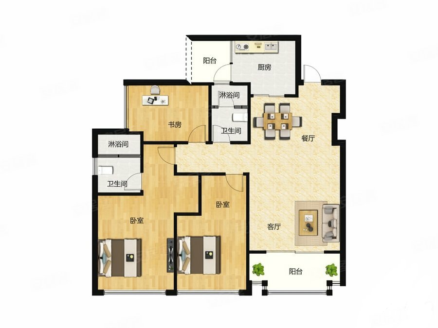 满京华云著精装三房两卫满五住房房东急置换