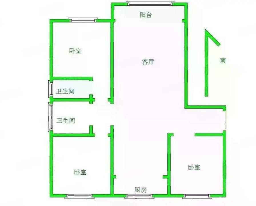玉兰花园三阳户型南北通透大三室房主急甩