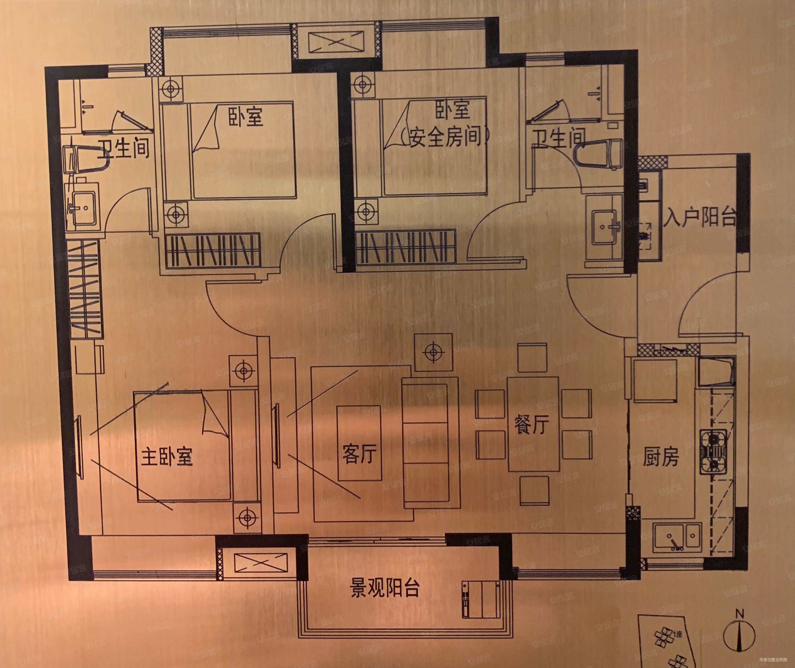 电梯房 安厦花园 南北通透 精装修 满五 住房 看房方便