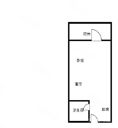 云星城1室0厅1卫31.32㎡南北70万