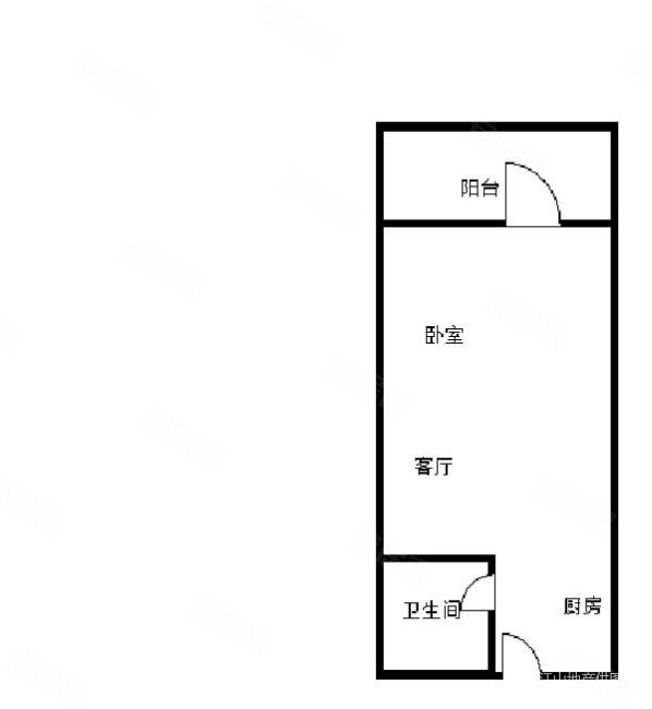 云星城1室0厅1卫31.32㎡南北70万