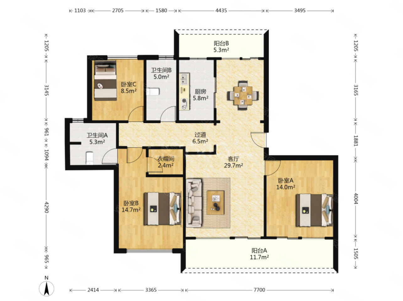 望江府高楼层4房视野开阔采光好满5看房方便价可谈