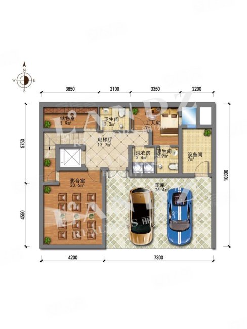 北合院原始毛坯户型!有钥匙随时可看,安静私密,居住舒适