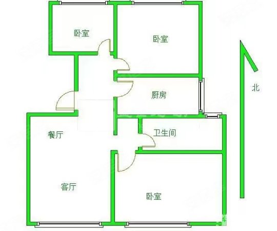 首地红山郡3室2厅1卫119.91㎡南北100万