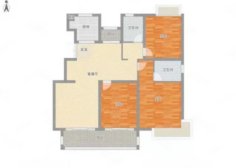 中南樾府(北区)|云北路2室1厅1卫147.67平方米