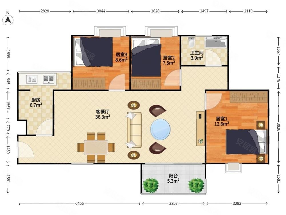 侨香村二手房,908万,3室2厅,1卫,92.8平米-深圳安居客