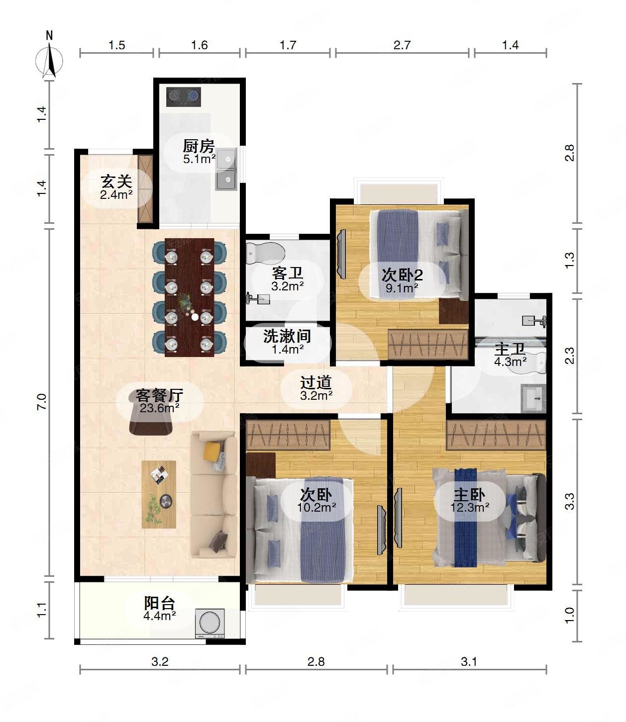 中海尚璟南北通透边户钥匙房品质小区开发商精装修诚心卖