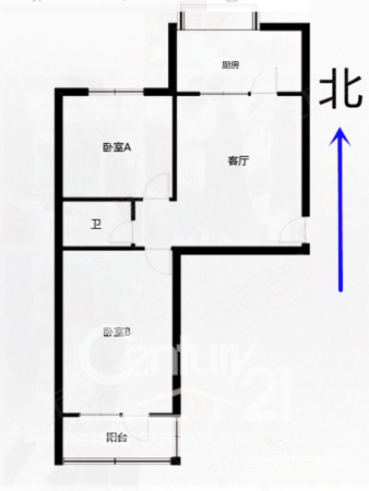 省直东苑小区2室2厅1卫70㎡南97万