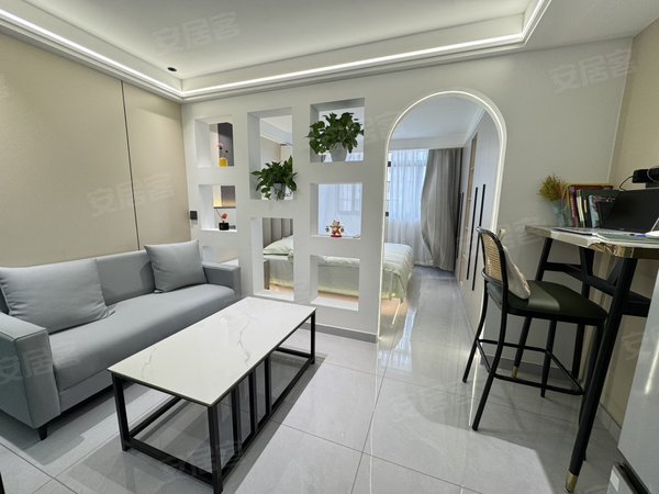 金华东阳东阳江北湖莲西街270号楼山口 麻车 西范 夜市附近 高层一室一厅 智能投影 多种户型出租房源真实图片