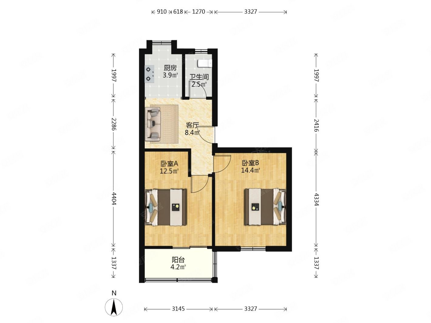 7号线地铁口 双南户型 带车位 采光好 南湖公园 文体路