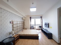 银川金凤正源北街临街落地窗,悦海新天地精装公寓,家电齐全拎包入住出租房源真实图片