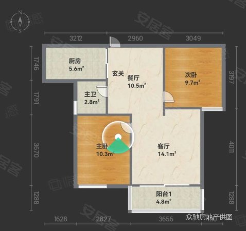 京华奥园A区2室2厅1卫75.41㎡东南145万