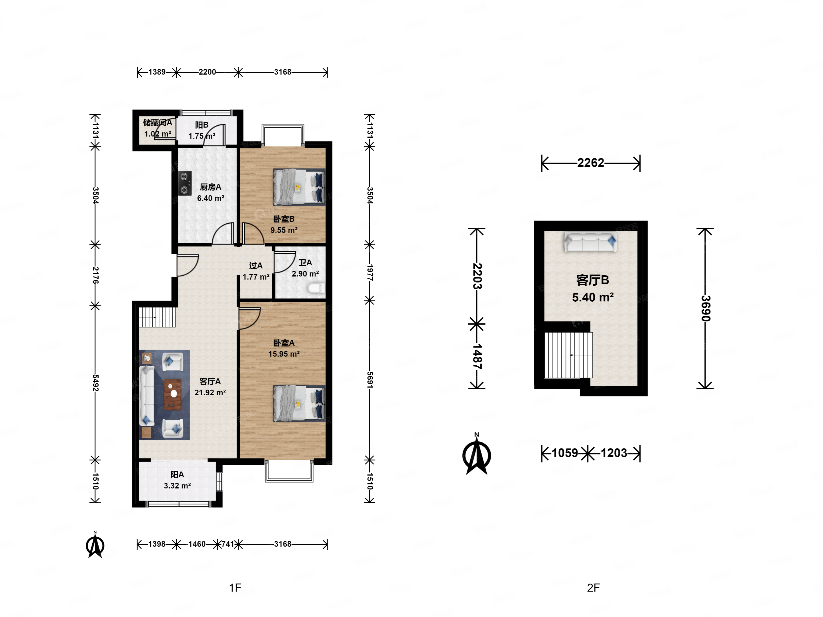 朝阳区四环里吕营嘉园 南北通透精装两居室 诚意出售