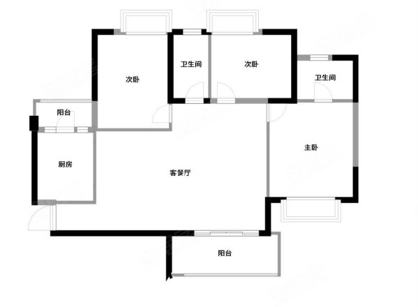 香格里拉花园(二期)3室2厅2卫114㎡东145万