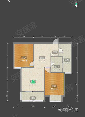 万里欣苑2室2厅1卫96.05㎡南680万