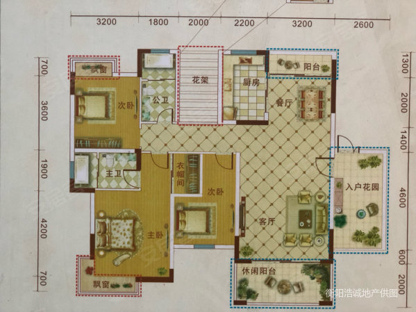 中建和城壹品4室2厅3卫164.89㎡南北108万