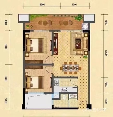 凯莱御品尚源2室1厅1卫85.99㎡东80万