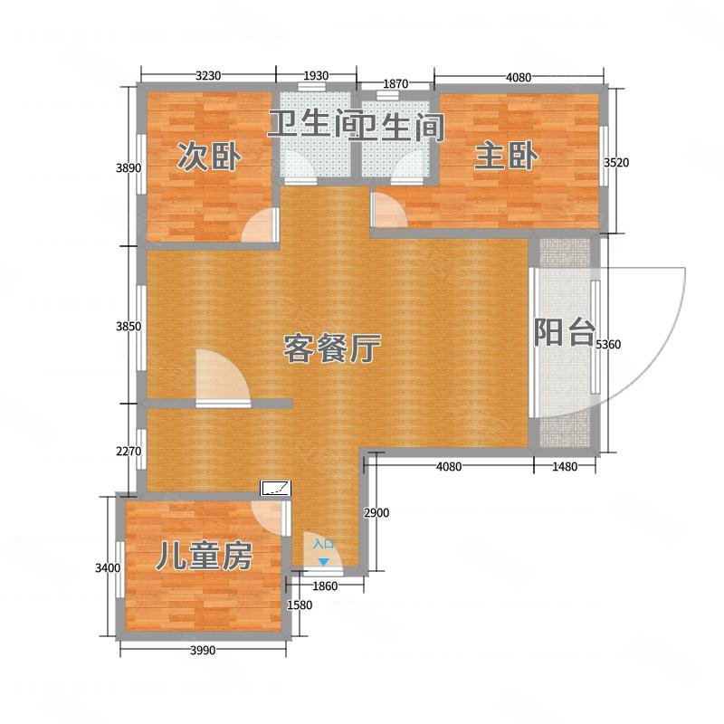 尚溪新天地3室2厅1卫135㎡南北96万