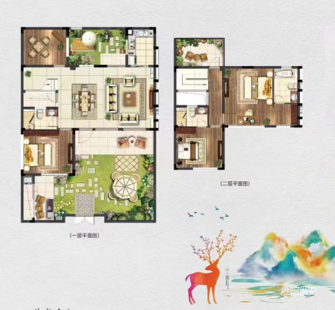 山湖城花园明月山溪3室2厅3卫138㎡南北235万