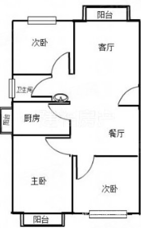 未来城3室2厅1卫110㎡南北135万