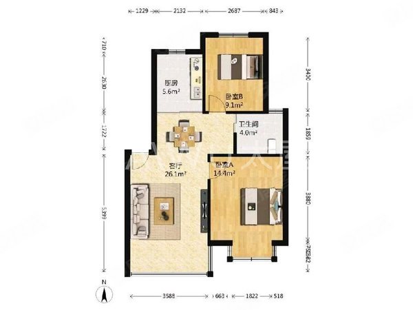 【多图】馨清佳苑,顾村租房,罕见!