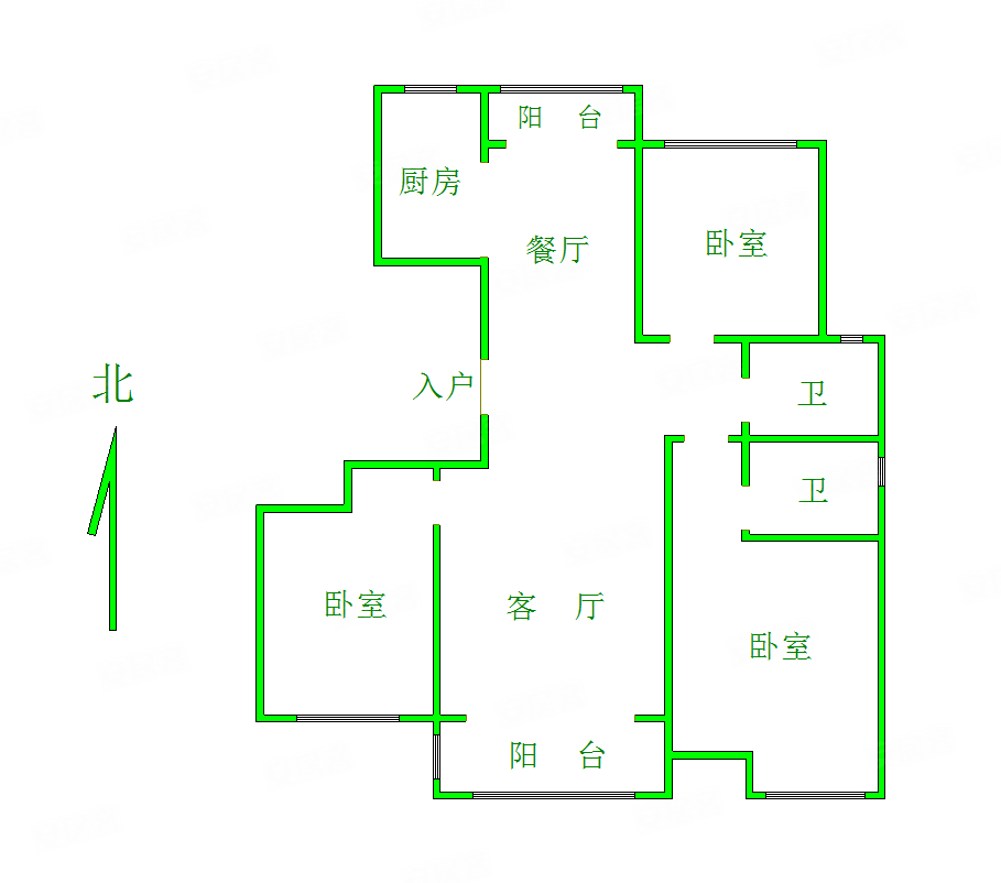 济水别苑3室2厅2卫128.89㎡南北159万