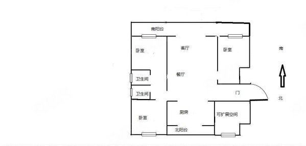 刘琦花园2室2厅1卫88.99㎡南北50万