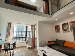 东莞塘厦新行政中心免佣（保真）华堂时光 朝南复式精装修2房 拎包入住 停车方便出租房源真实图片