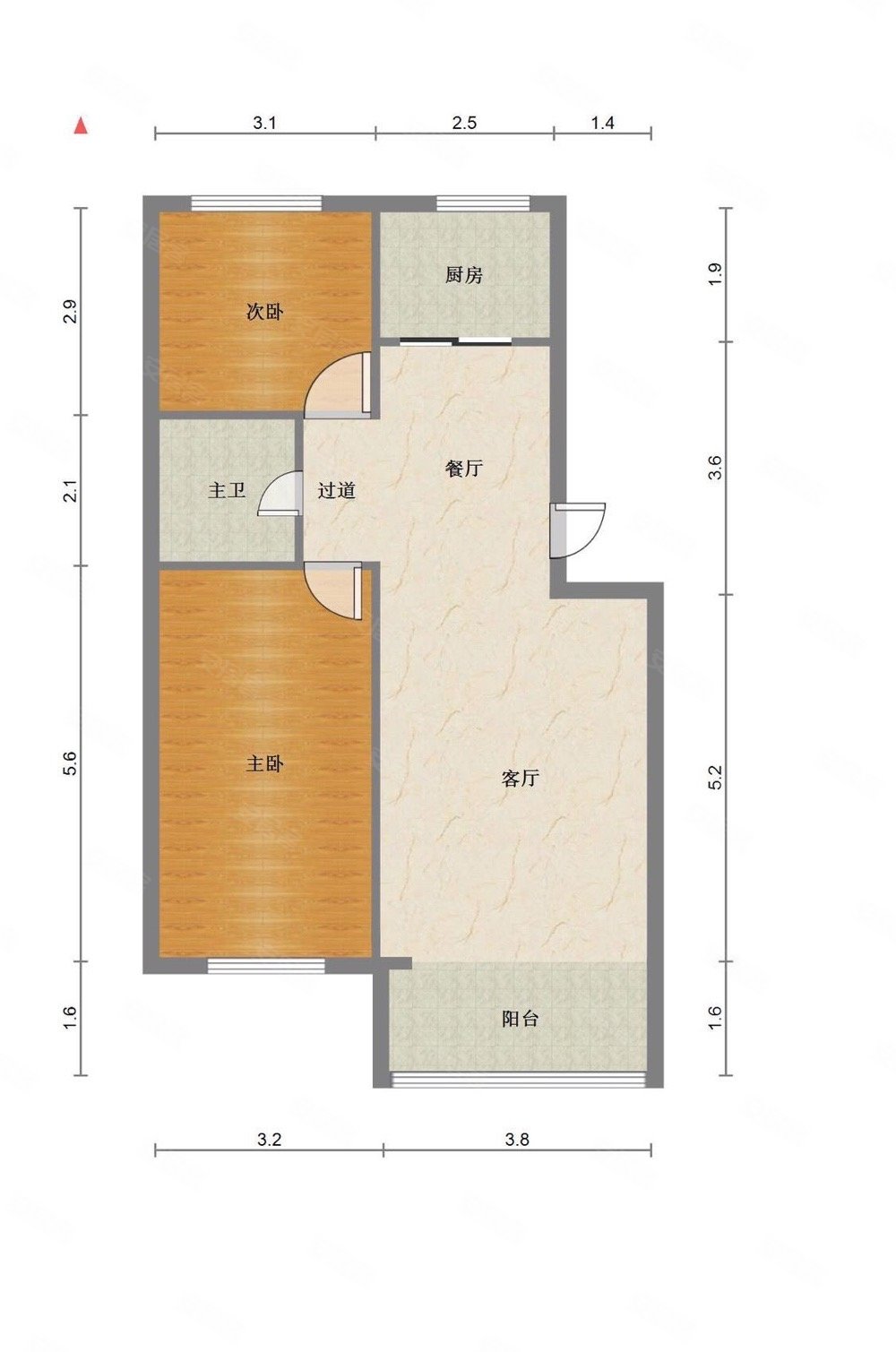 海关地铁口桃花苑92平h户型南北通透产权清晰可按揭