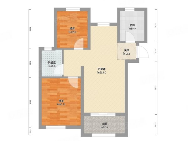 上海浦东临港新城宜浩欧景宜浩欧景 2室2厅1卫 80平 南北通透 电梯房