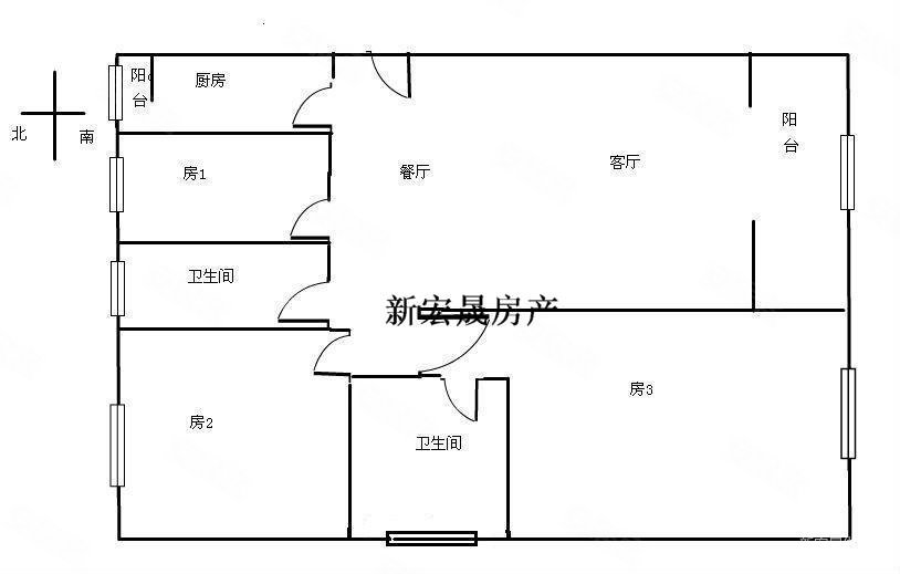 恒大绿洲3室2厅2卫118㎡南北89.8万