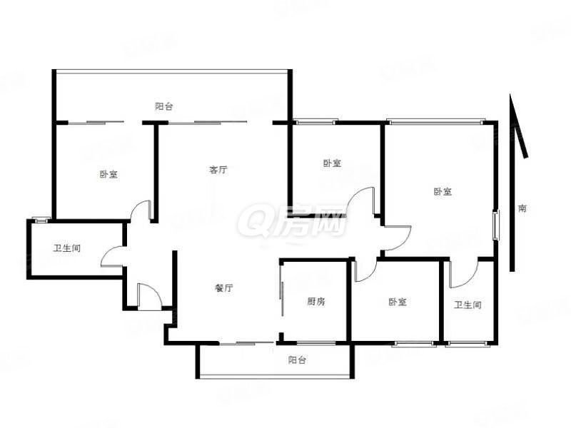 领航城领誉(南区)4室2厅2卫157.72㎡南北1200万