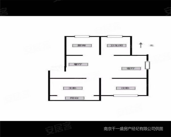 汇锦水岸城(西区)2室2厅1卫83.38㎡南北75万