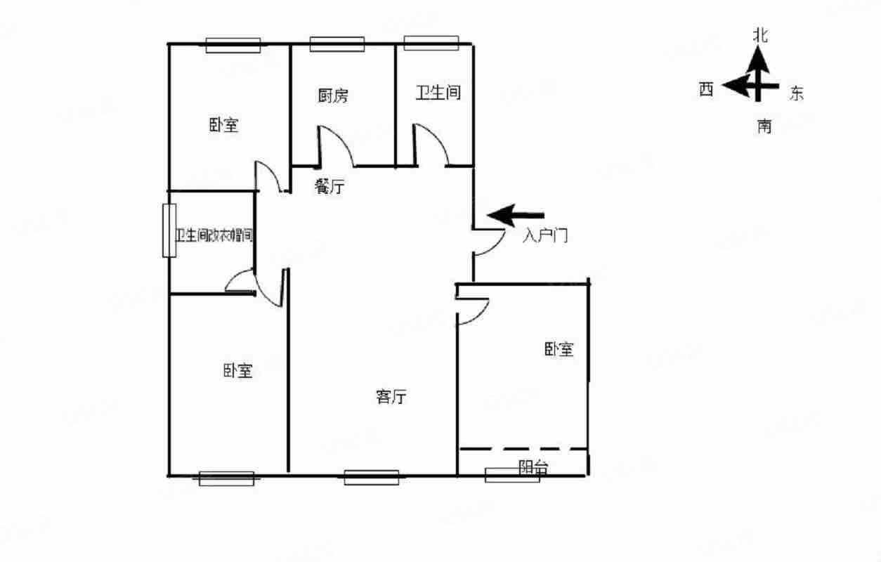 恒信首府(寒亭)3室2厅2卫122㎡南北64.8万