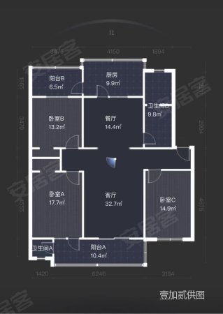 信息工程职业学院家属院3室2厅2卫150㎡南北106万