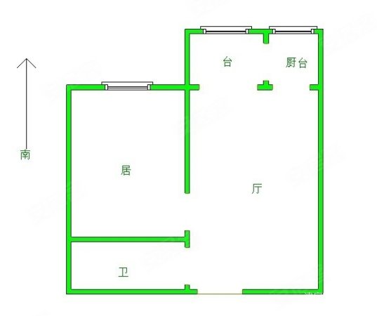 新凯东里1室1厅1卫53.16㎡南77万