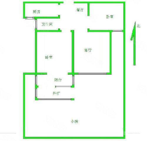 盛和嘉园2室1厅1卫88.1㎡南北116万